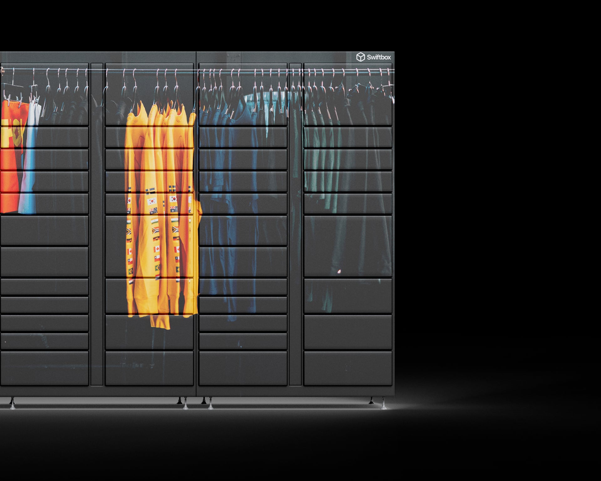 SwiftBox Smart Locker with T-shirts